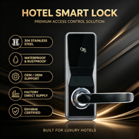 Sistema de Control Inteligente con Tarjeta RFID para Hoteles, de Acero Inoxidable Resistente, con Conexión a Red IP, para un Uso Duradero en Hoteles