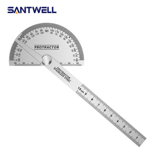 Règle d'angle universelle en acier inoxydable à double bras 0-180° °   Outil de mesure carré réglable pour le travail du bois - Product Image 1