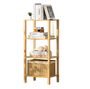 Estante de almacenamiento de bambú de esquina de 3 niveles, estante de inodoro multifuncional para baño, sala de estar, vajilla y herramientas, técnicas de laca - Product Image 3