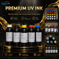Encre UV Curable pour Impression à Plat Haute Définition Ricoh Gen5 Gen6, CMYK Blanc Vernis pour Artisanat et Jouets en Relief 3D