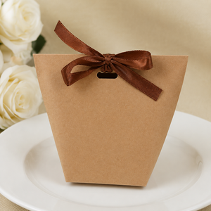 Luxury Kraft Paper <b>Gift</b> <b>Bag</b> with Ribbon Handle Custom Logo for Jewelry Packaging Boutique <b>Gift</b> Presentation - Product Image 1