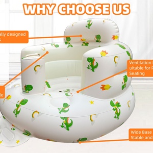 Asiento Inflable para Bebé de PVC EN-71, Venta al por Mayor, Asiento de Apoyo para Alimentación de Bebés, Asiento Infantil de Verano, Diseño Impermeable para Playa - Product Image 3