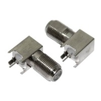 Conector hembra tipo F con soporte largo Montaje en PCB Conector coaxial RF recto