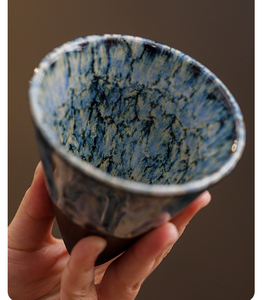 Tazza da Caffè in Ceramica Vintage Conica con Gradiente e Base, Mug in Ceramica Grezza Giapponese - Product Image 6