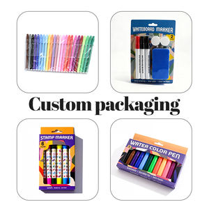 Juego de Marcadores Fluorescentes con Punta Redonda/Pincel, 6/12/15 Colores para Uso Escolar - Product Image 4