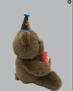 Orsacchiotto Marrone Seduto per <span class=keywords><strong>Compleanno</strong></span>, Giocattolo di Peluche Morbido e Carino, Animali di Peluche per Bambini - Product Image 3