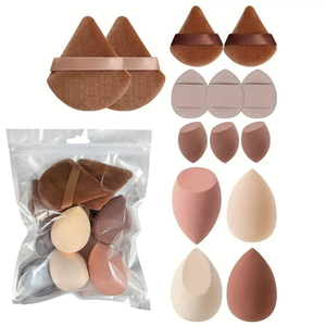 Ensemble de houppettes à poudre : houppette 'cross-border explosive', houppette 'drift bottle', houppette 'beauty egg', houppette à pouce, houppette en coton, mini houppette - Product Image 1