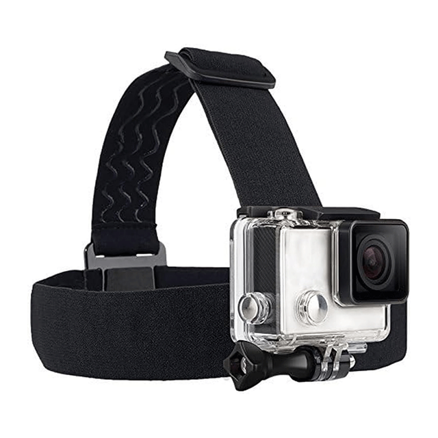 Adjustable Nylon Camera Head Mount Strap for Outdoor Photography Convenient Elastic Camera Head Band with Non-slip Rubber