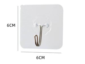 12 Ganchos Adhesivos Reutilizables, Colgadores <span class=keywords><strong>de</strong></span> <span class=keywords><strong>Pared</strong></span> Resistentes al Agua, Transparentes, para Baño y Cocina, para Ropa, Llaves y Toallas - Product Image 3