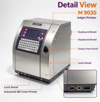 Mesin Printer CIJ Markem Imaje 9030, Mesin Pengkodean Inkjet Kode QR & Logo untuk Kemasan Susu Bubuk & Minuman