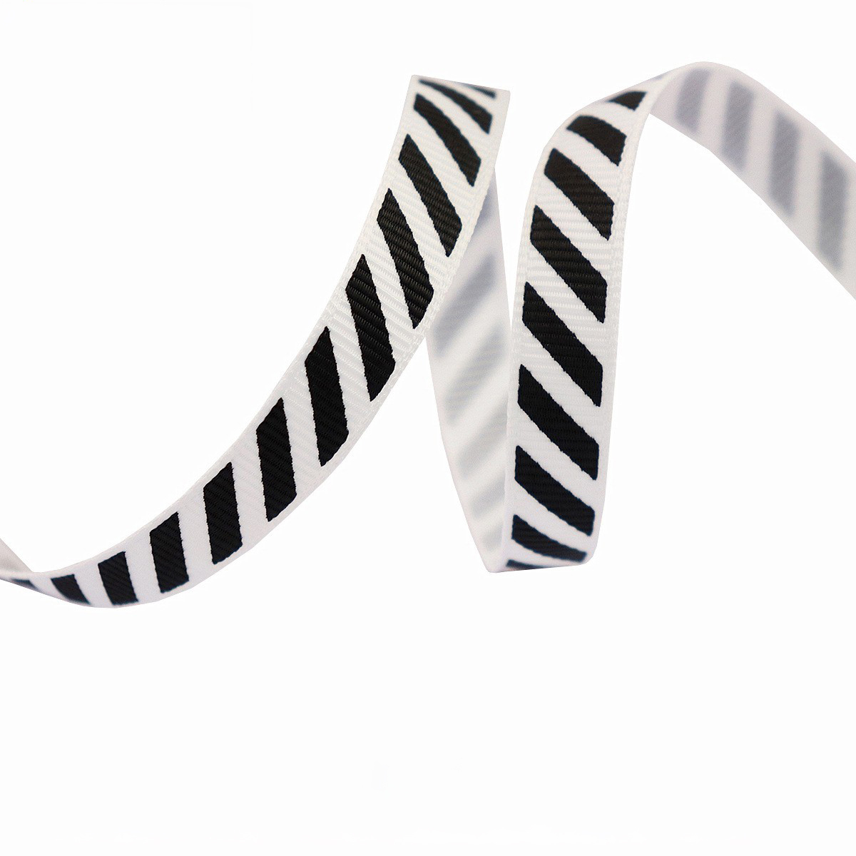 White-Diagonal Stripe-1cm*10yds