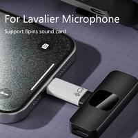 Adaptor Mikrofon Lavalier USB-C ke Type-C Male ke IOS 8-Pin Female Converter Aluminium Alloy DC Ponsel untuk iPhone