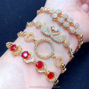 <span class=keywords><strong>Bracelet</strong></span> tendance pour femme en cuivre plaqué <span class=keywords><strong>or</strong></span> 18 carats, avec pendentif papillon trèfle, bijoux en gros, <span class=keywords><strong>bracelet</strong></span> avec charme en zircon diamant - Product Image 3