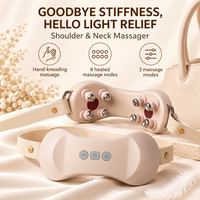 Écharpe de massage sans fil pour la nuque et les trapèzes, avec pétrissage 4D et doigts bioniques, masseur de cou et d'épaules