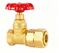 Vanne à opercule en laiton, télescopique, raccord fileté, commande manuelle, pour système d'alimentation en eau, PN16, OEM1/2in-1in