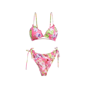 Ensemble de bikini HDJ à imprimé floral, maillot de bain deux pièces, grande taille, vêtements de plage pour femmes, WW12268 - Product Image 2
