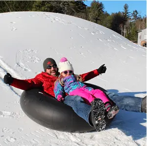 Juguetes De Nieve al aire libre para niños, trineo de nieve inflable de fondo duro para invierno