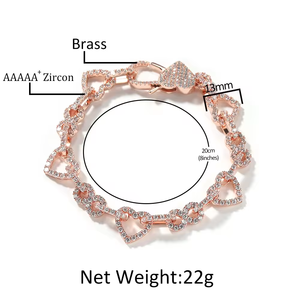 उविन हृदय के आकार की महिला सहायक उपकरण 18k सोने का रोडियम प्लेटेड कंगन के नेकलेस नेकलेस, लड़कियों के गहने - Product Image 4