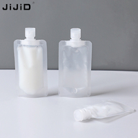 JIJID sacs à bec verseur à rabat de taille personnalisée sacs distributeurs de liquides cosmétiques pour le voyage pochette à bec verseur debout