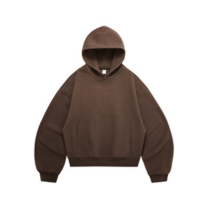 Sweat-shirt à capuche unisexe surdimensionné de style streetwear, en coton d'hiver lourd, avec logo personnalisé brodé, imprimé en relief de luxe - Product Image 2