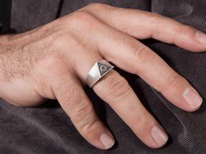 Freemason Illuminati Eye Ring Knights Templar Ring para los seguidores de Mason 316l Anillo de acero inoxidable - Product Image 5