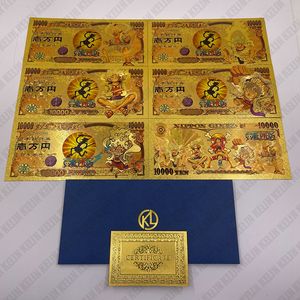La Chine a fabriqué d'anime japonais <span class=keywords><strong>One</strong></span> <span class=keywords><strong>Piece</strong></span> 10000 yens commerce d'argent fournisseurs de billets de banque plaqués feuille d' - Product Image 1