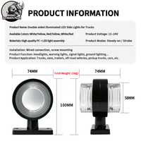 Systèmes d'éclairage pour camions RHINO 24V étanches IP68, 2 côtés, 2 couleurs (blanc et rouge), feux de signalisation latéraux pour voitures et camions
