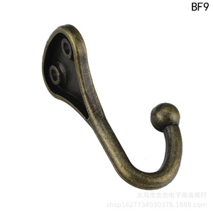 Single Hook Clothes Hook Zinc Alloy <b>Wall</b> Mounted Rustic Wardrobe BF9 62mm Length Anti Corrosion - Product Image 2