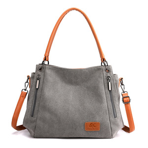 Sac à bandoulière décontracté pour femme, sac à main en toile pour étudiantes, sac messager grande capacité - Product Image 1