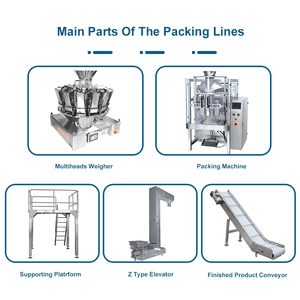 Máquina automática de embalaje de pesaje de pesadora multicabezal de tuercas granuladas, máquinas de embalaje multifunción de bolsa de sellado trasero de pie - Product Image 5