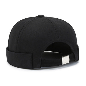 Unisexe rétro sportif Docker brodé visage souriant chapeau imperméable coton sans bord marin roulé manchette Dot plage extérieur Baseball - Product Image 3