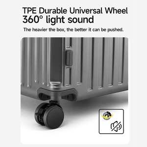 New Arrival Luxury Durable PC Waterproof Carry-on Luggage <strong>Suitcase</strong> Combination Lock <strong>Light</strong> <strong>Weight</strong> 8-Wheel Trolley Polyester - Product Image 3
