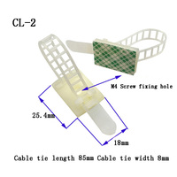 Clips de câble autocollants, pince de câble en plastique réglable avec vis pour la gestion des câbles