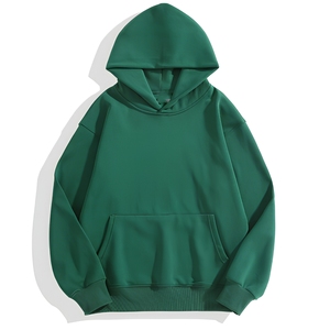 Custom <b>Green</b> <b>Mens</b> Pullover Hoodie Relaxed Fit Fleece Sweatshirt Wholesale Casual Streetwear Apparel Supply Bulk B2B USA EU UK - Product Image 1