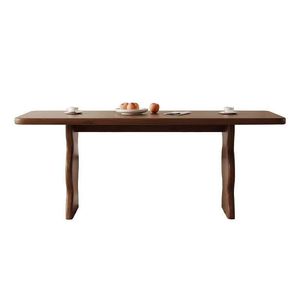 Dining <b>Table</b> And Chair Set Solid Wood Rectangular Ripple Pattern Designer <b>White</b> Ash Wood For <b>Small</b> Apartments - Product Image 3