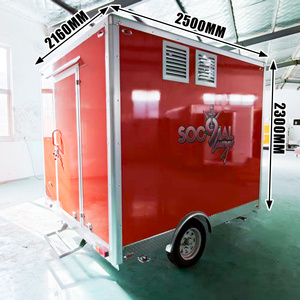 Remolque de Comida Móvil con Refrigerador, Carrito de <span class=keywords><strong>Hot</strong></span> Dogs Resistente a la Oxidación para Venta de Aperitivos al Aire Libre - Product Image 5