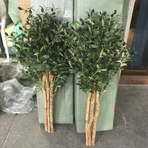 Yiyi, <span class=keywords><strong>olivier</strong></span> artificiel de 120 cm, décoratif d'intérieur, tronc en bois véritable, faux bonsaï, <span class=keywords><strong>olivier</strong></span> sans pot - Product Image 1