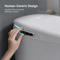 WC intelligent avec bidet intégré, siège chauffant, commande par application, drainage en S et chasse d'eau automatique