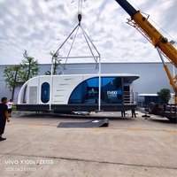 Maison mobile flottante intelligente de luxe Villa péniche avec toilettes pour le camping pour magasin bureau supermarché appartement
