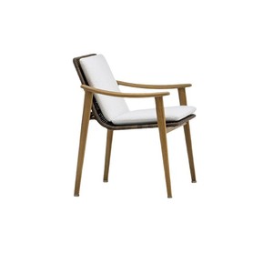 Mesa de Comedor de Madera Maciza y Ratán, Silla para Patio, Villa, Hotel, Jardín, Resistente a la Lluvia y al Sol, Muebles de Exterior, Mesa de Teca para Exteriores - Product Image 5