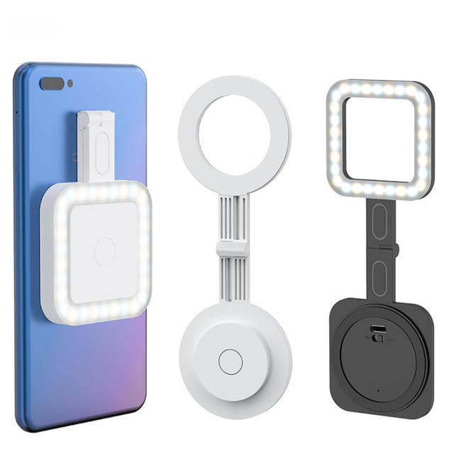 Folding Flexible Portable Mini LED Magnetic Video Light Live Mobile Phone Selfie Fill Light Laptop Tablet 3 Colors Lighting