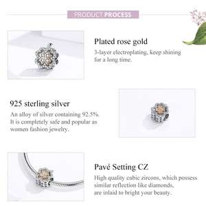 Qings Clover Pesona Hati Manik-manik, 925 Sterling Silver Berbentuk Beruntung Cinta Liontin, cinta Selamanya Detak Jantung Buah Manik Fit Gadis - Product Image 6