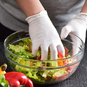 Guantes de nitrilo hipoalergénicos para manejo de alimentos blancos Guante sin látex Nitrilo para amantes del arte de uñas - Product Image 5