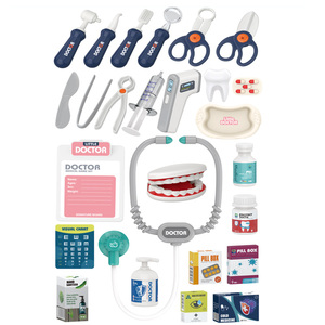 Ensemble de jeu de rôle dentiste pour enfants tendance sur TikTok, comprenant un <span class=keywords><strong>chariot</strong></span> médical avec des outils de clinique dentaire, des jeux éducatifs sur la santé bucco-dentaire - Product Image 2