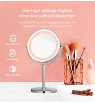 Table de maquillage professionnelle de bureau portable en gros, table de maquillage de beauté de table, miroir de maquillage personnalisé avec lumières LED