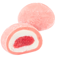 Mochi Daifuku aux fraises et au fromage, surgelé, soyeux et moelleux, garniture à la crème de riz glutineux, apprécié des enfants, collation pour la pause au bureau, service OEM