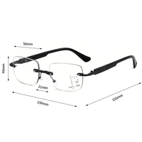 Lunettes de lecture sans monture pour hommes, lunettes multifocales progressives, lunettes anti-lumière bleue photochromiques pour femmes, lunettes optiques