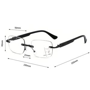 Lunettes de lecture sans monture pour hommes, lunettes multifocales <span class=keywords><strong>progressives</strong></span>, lunettes anti-lumière bleue photochromiques pour femmes, lunettes optiques - Product Image 3