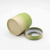 Lege verzegelde 30 gram Matcha blikjes in groene kleur, luxe hete-stempel bedrukking, 50 gram Matcha busjes voor voedsel en fruitpoeder