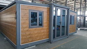 Contenedor plegable expandible Estructura de acero Villa al aire libre Edificio de oficinas Apartamento/Patio Uso Materiales de panel sándwich - Product Image 3